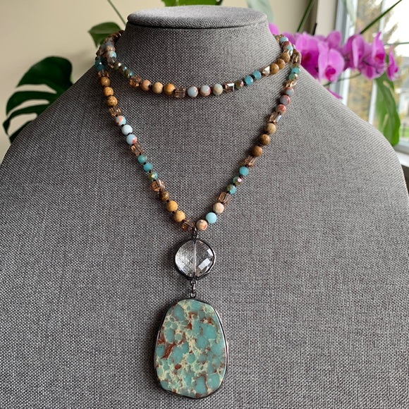 Jewelry - FREE with purchase Handmade one of a kind boho necklace mala various beads new